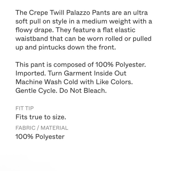 ATM Women’s White Palazzo Wide Leg Tall Flowy Pants NEW size small - Picture 12 of 14